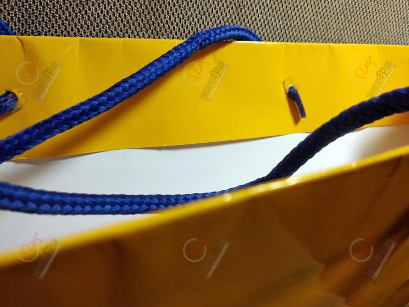 手提紙袋-190g銅版紙印刷-上亮膜-搭配藍色繩